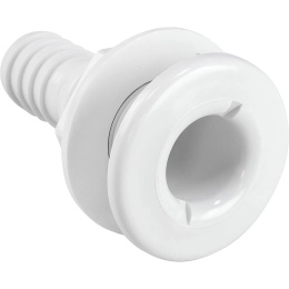 Разъем водосброса пластиковый под шланг 25 мм белый (SFDS1100001)